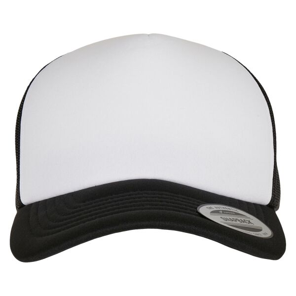 YP Classics® curved foam trucker cap – white front (6320W) Thumbnail