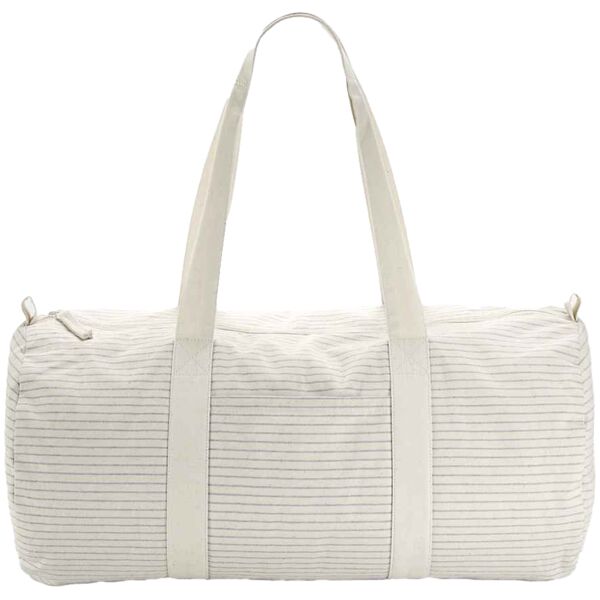 Striped organic cotton barrel bag Thumbnail
