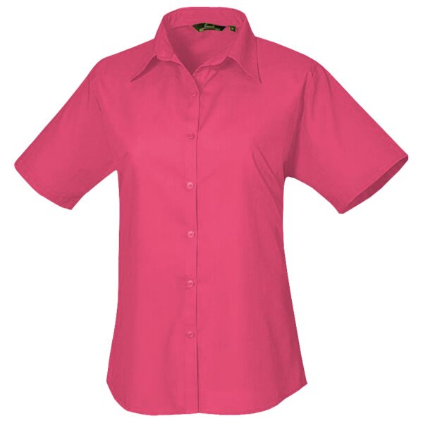 Women's short sleeve poplin blouse Thumbnail
